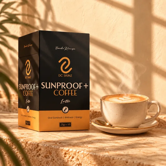 Latte panas dan kotak Sunproof